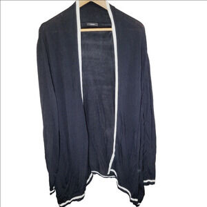 RIANI Viscose Black Open Cardigan